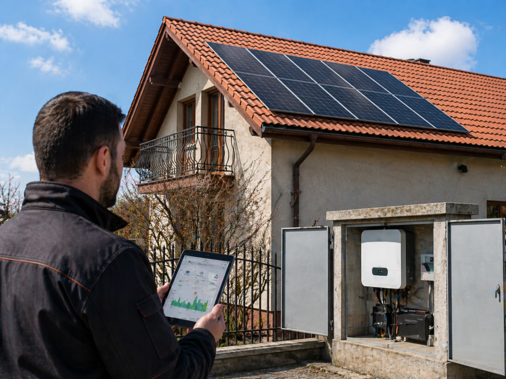 Monitoring dhe kontroll i sistemit solar